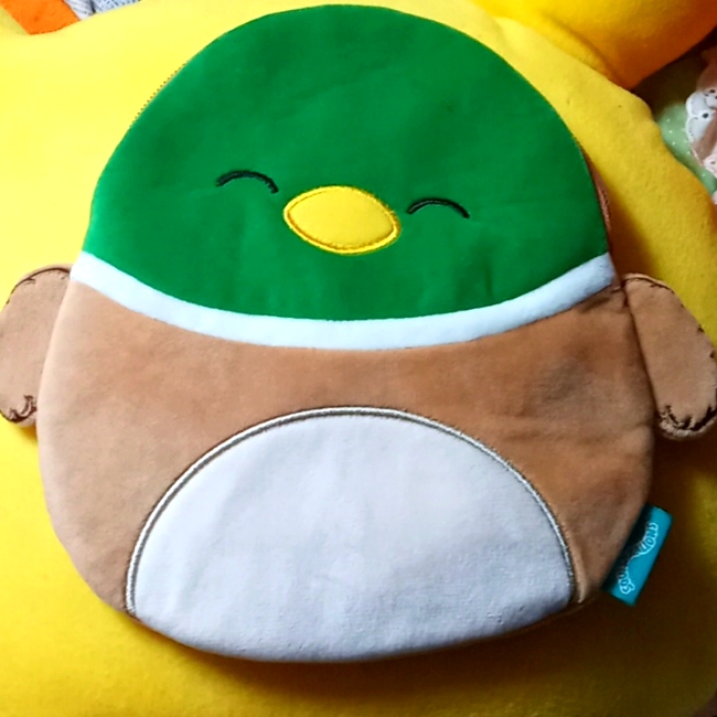 6 Squishmallows Duck Cosmetics Bag Used As Is